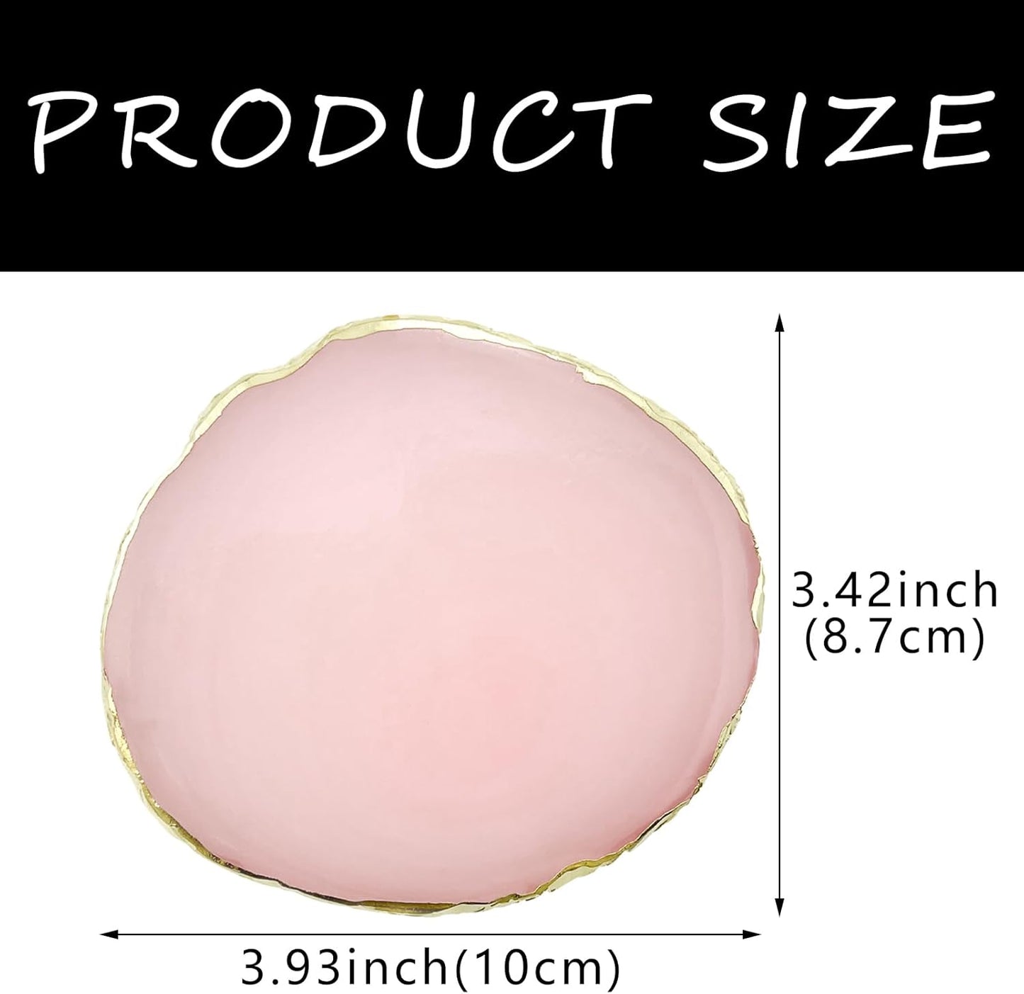 2 Pack Nail Art Palette Makeup Foundation Mixing Palette Holder Golden Edge Professional Cosmetic Nail Art Tools for Women and Girls Nail Polish Liquid Lipstick Concealer