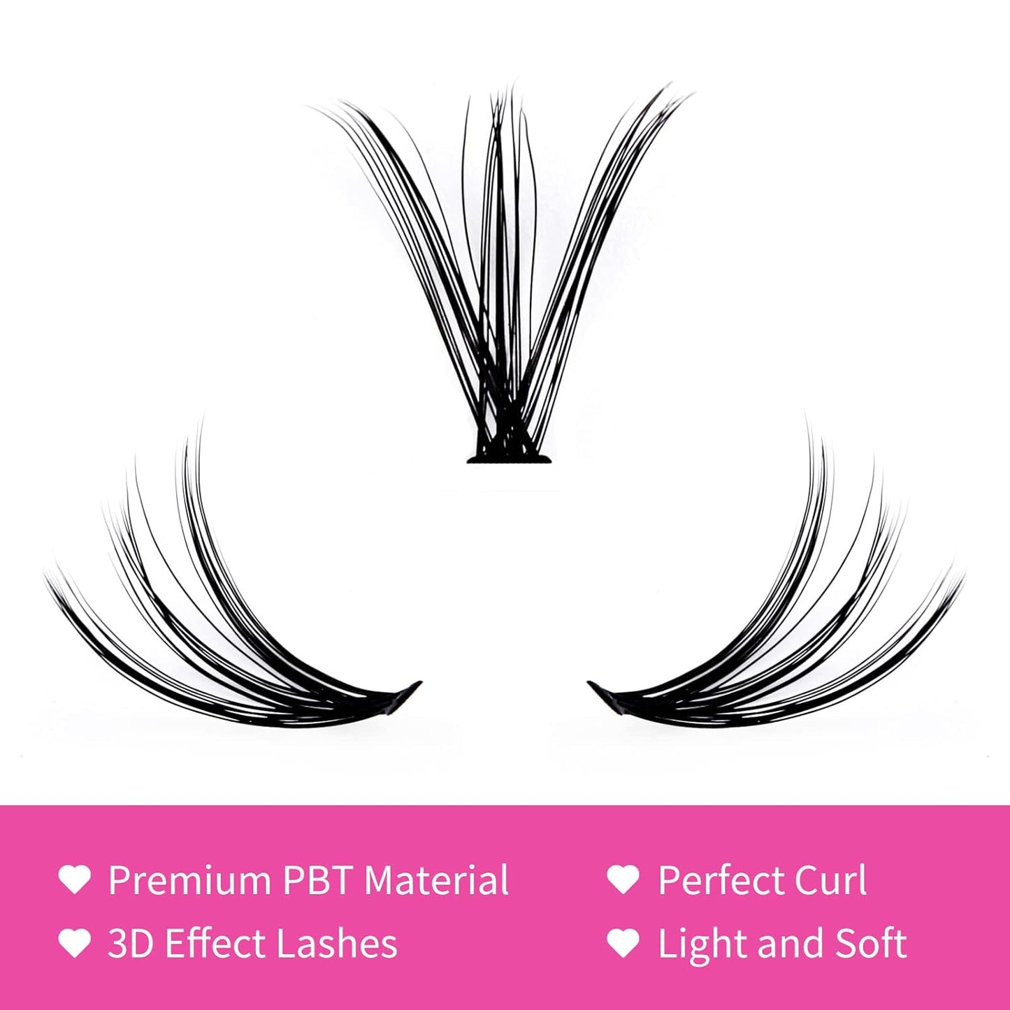 Individual Cluster Lashes Extensions 30D 40D 0.07 D Curl 8-16mm Mixed Trays Extensions 200Pcs Individual Cluster Lashes DIY Eyelash Extensions at Home