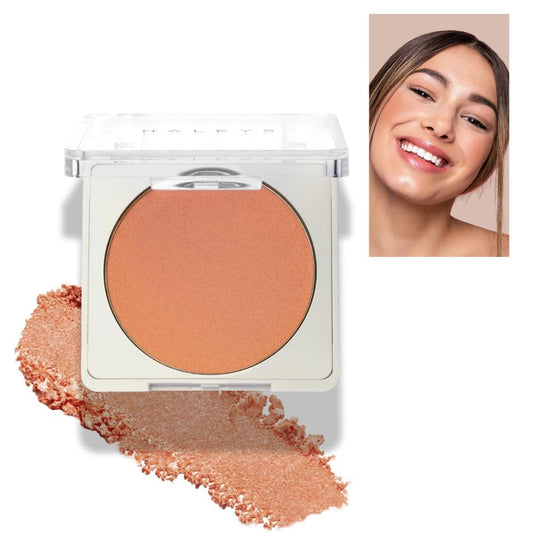 HALEYS Re-pop Smoothing Powder Blush (Tan Lines) - Pigmented, Easy Blending, Longwear, Buildable, Talc-Free, V + CF