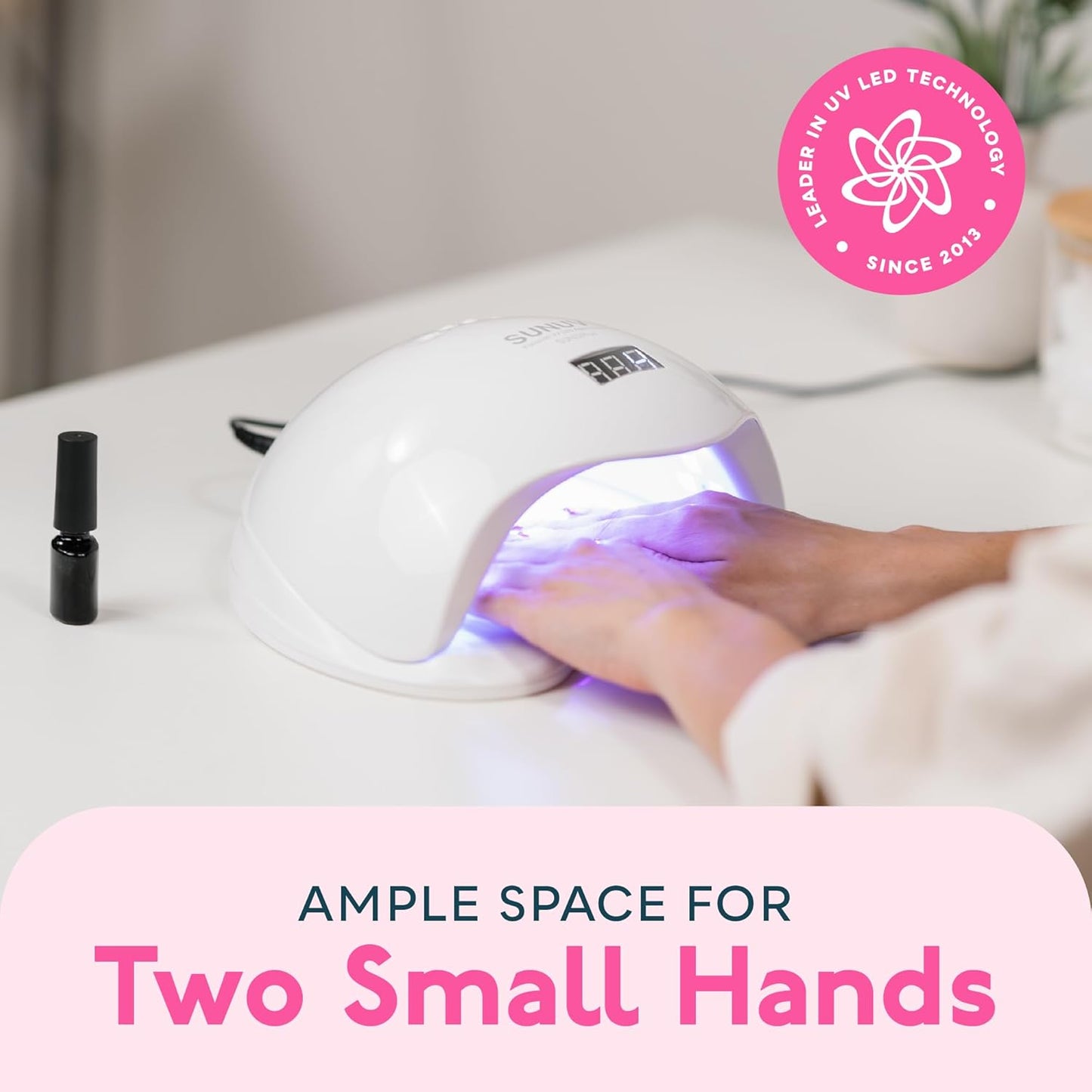 UV LED Nail Lamp, SUNUV UV LED Nail Polish Dryer Professional Gel Machine for Manicure and Pedicure with Sensor and 4 Timers SUN5Plus