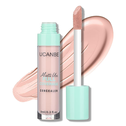 UCANBE Liquid Concealer Stick, Conceals, Covers, Highlights, Medium to Full Coverage Hydrating Color Corrector Face Makeup for Under Eye Dark Circles, Redness, Dullness, Fine Lines - Fair -0.3 Fl.oz