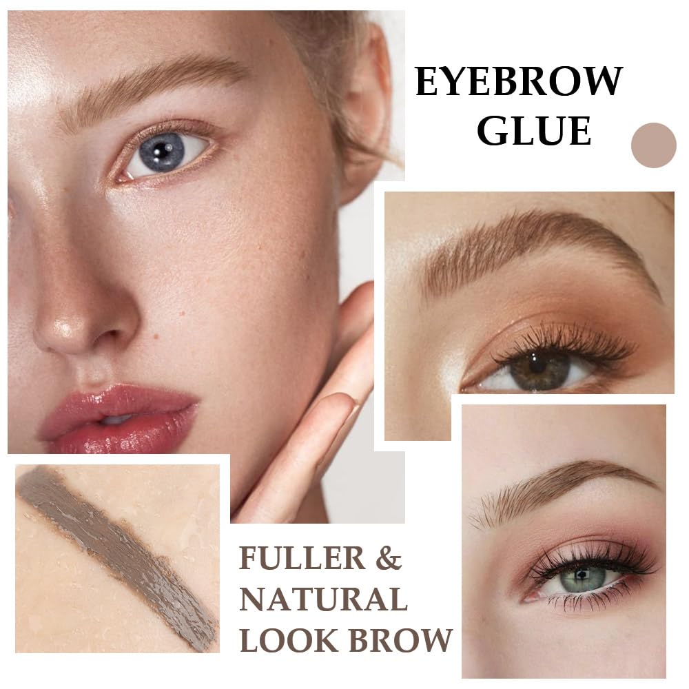 Kaely Thickening Brow Mascara,Tinted Eyebrow Gel Waterproof,Eyebrow Color Makeup,Brow Fast Sculpt,Vegan,Cruelty Free,maquillaje gel para cejas a prueba de agua,01 Taupe
