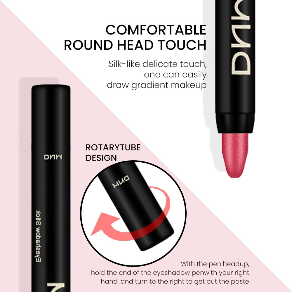 Kaely 2Pcs Cream Eyeshadow Sticks Set for Eyes Waterproof,Blue Shimmer & Red Shimmer Matte Eye shadow Stick Pencil Pen Bulk sombras en crema para ojos 32+35