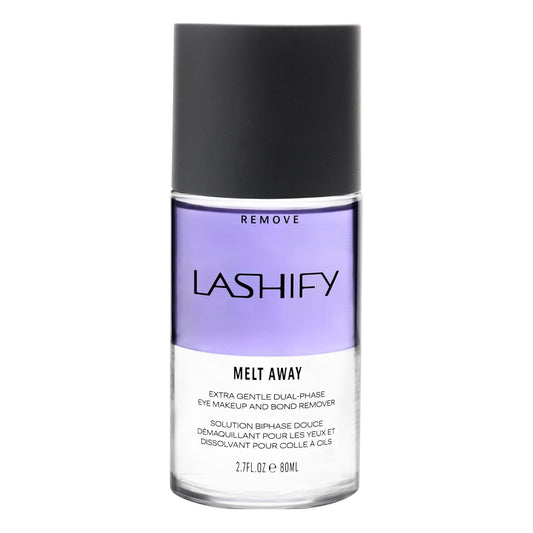 Lashify Melt Away Extra Gentle Dual-Phase Eye Makeup and Bond Remover, 80ml bottle