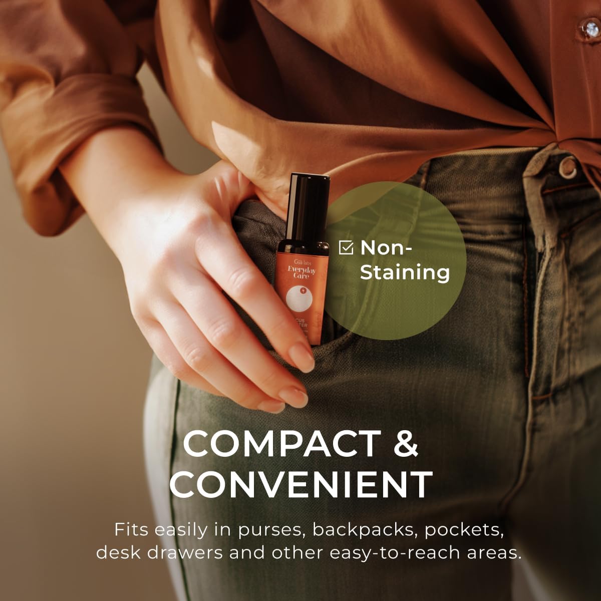 Gya Labs Focus Booster Essential Oil Roll on - Supports Sustained Sense of Focus for Studies & Tasks - 100% Pure Natural Aromatherapy Oil Roller, Geranium & Eucalyptus Blend, Travel Size (0.34 Fl Oz)