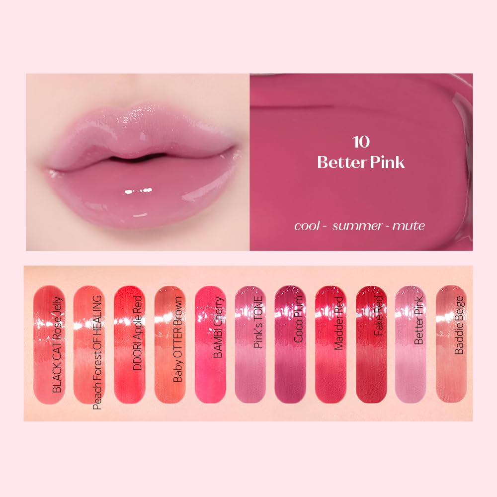 ETUDE Over Growy Lip Stain Tint, Better Pink, 0.1 oz (3 g), Lipstick, Glossy Finish, Highly Moisturizing, Melotint, Plush, Glossy, Volume, Vegan Certified