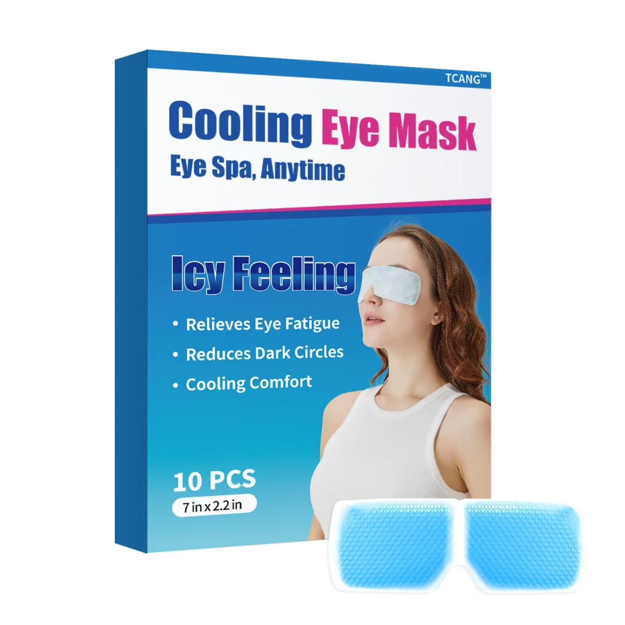 Disposable Instant Cooling Gel Eye Masks, Soothing Relief for Tired Eyes & Cooling Sensation, Eye Patches for Puffy Eyes,30 Packs