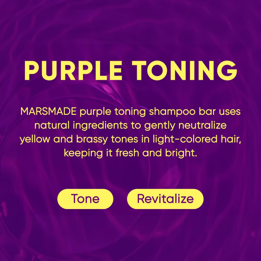 Purple Toning Shampoo Bar 2.0 - Hydrating & Moisturizing Natural Hair Soap Bar Shampoo for Hair Color & Scalp Nourishment - Bathing Soap Solid Shampoo for All Hair Types (120g, 4.23oz)