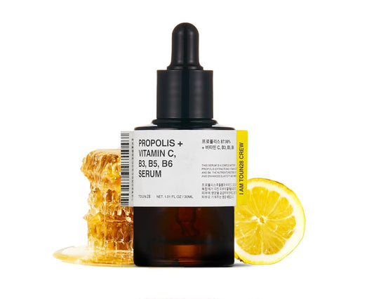 TOUN28 Propolis Vitamin C B3 B5 B6 Serum 1.01 fl.oz / 30ml | Nutrient Face Serum for Dry and Tired Skin | With Propolis and Pure Vitamin C | Allergen-free and Cruelty-free
