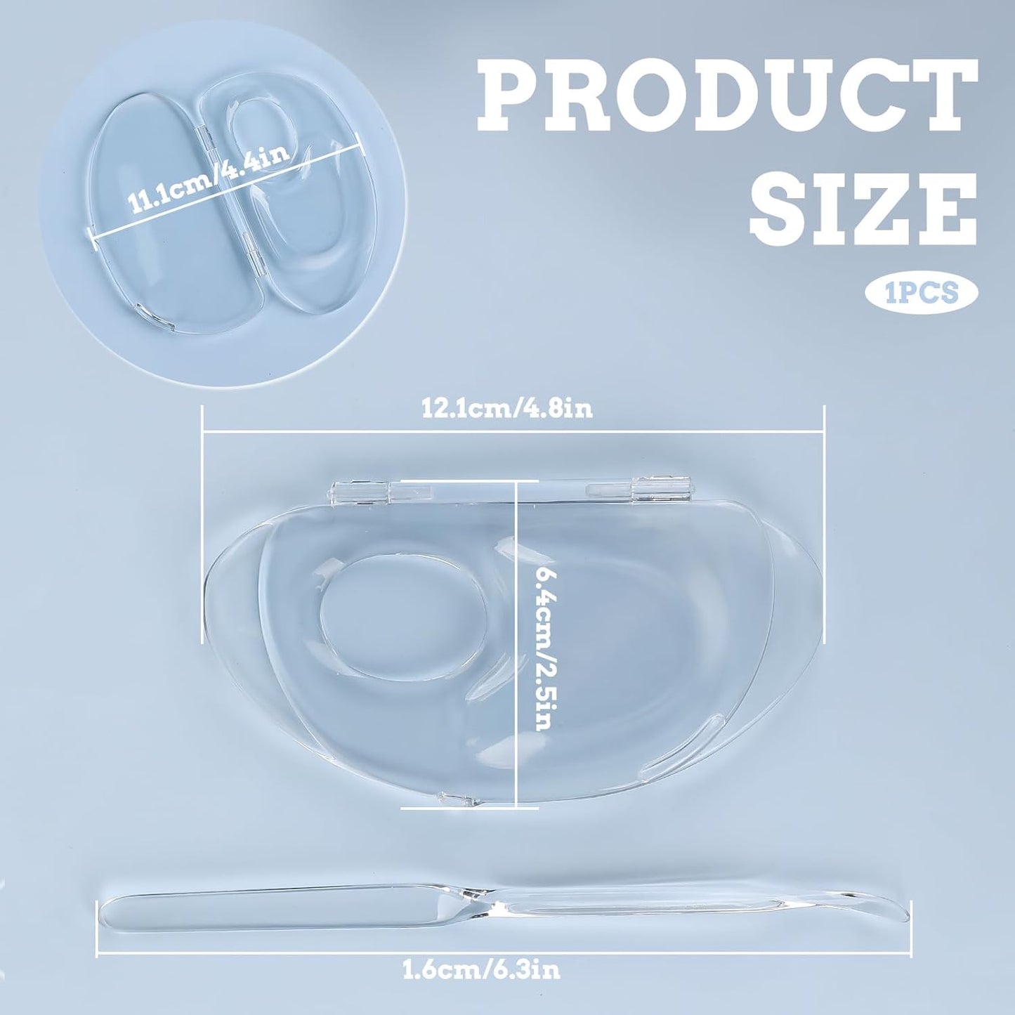 Makeup Mixing Palette, Handheld Foundation Mixing Palette with Foundation Spatula, 180 Degree Expansion Makeup Palette Tray for Makeup Artist and Beginner, Lipstick Eyeshadow Foundation Color Test