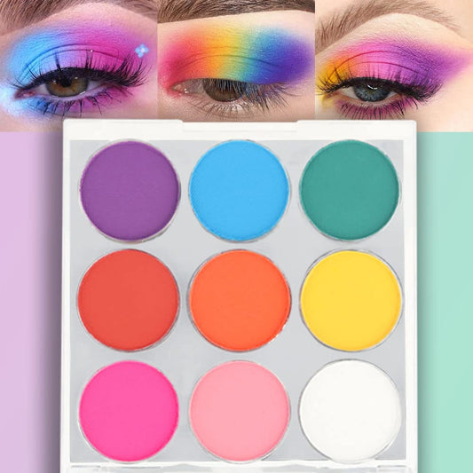 SUAKE 9 Colorful Light to Dark Matte Eyeshadow Palette. Highly Pigmented Pink Orange Blue Purple Eye shadow Paleta.Blendability Matte Makeup Powder Palet.paleta de sombras de ojos