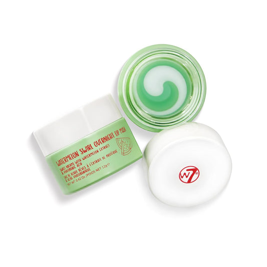 W7 Sweet Dreams Overnight Watermelon Swirl Lip Mask - Watermelon Fruit Extract & Hyaluronic Acid - For Hydrated, Full Looking & Irresistible Lips