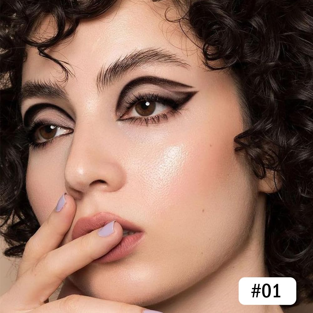 Kaely Gel Eyeliner Pencil for Women, Natural Black Eye Liner Waterproof Smudge Proof with Sharpener, Waterline Eye Makeup Liners, delineador de ojos contra el agua, Vegan & Cruelty-Free, 01