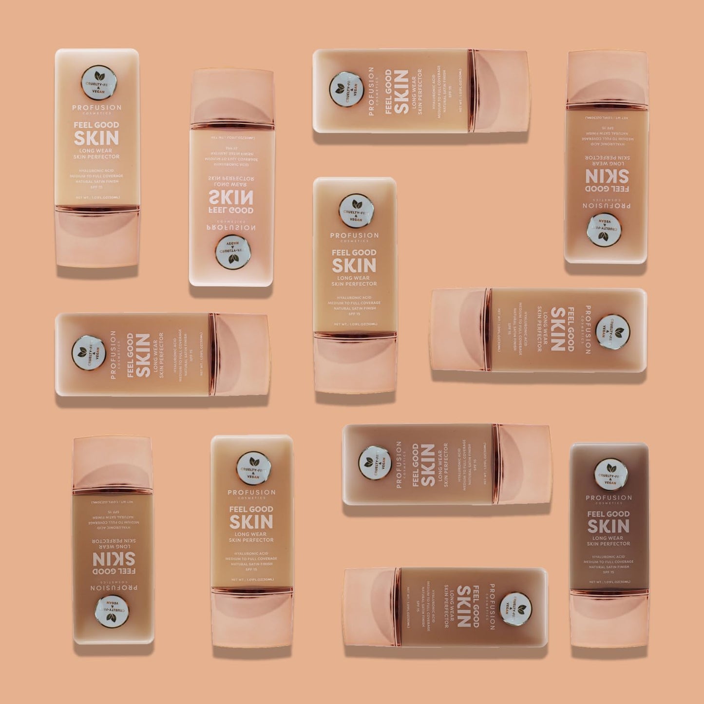 Profusion Cosmetics Lightweight Liquid Foundation for a Flawless and Elegant Radiance, Breathable Makeup for Improves Uneven Skin Tone, Cruelty-Free - Tan 5