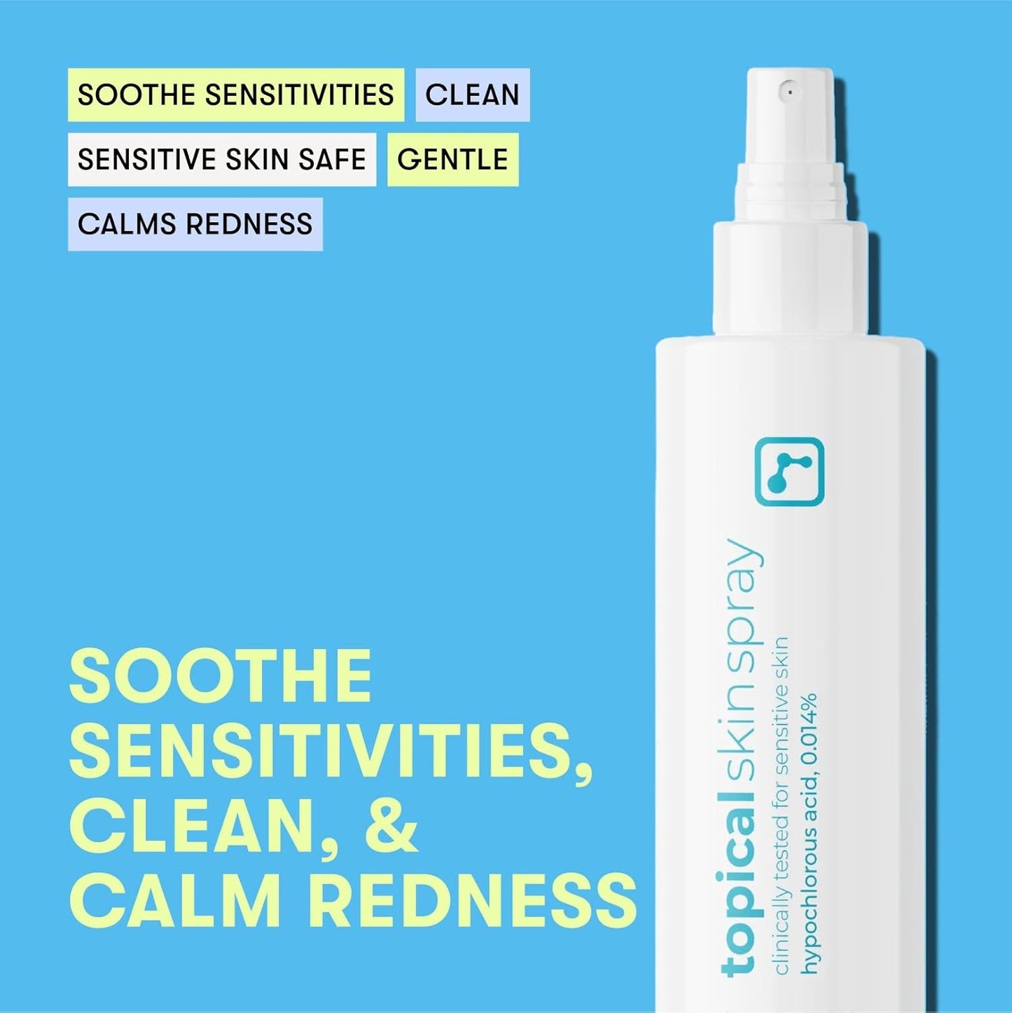 BRIOTECH Topical Skin Spray, Hypochlorous Acid Spray for Sensitive Skin, HOCl Facial Mist, Full Body Support Against Irritation, Calm Redness, Soothe Foot & Scalp, 4 oz (2 Pack)