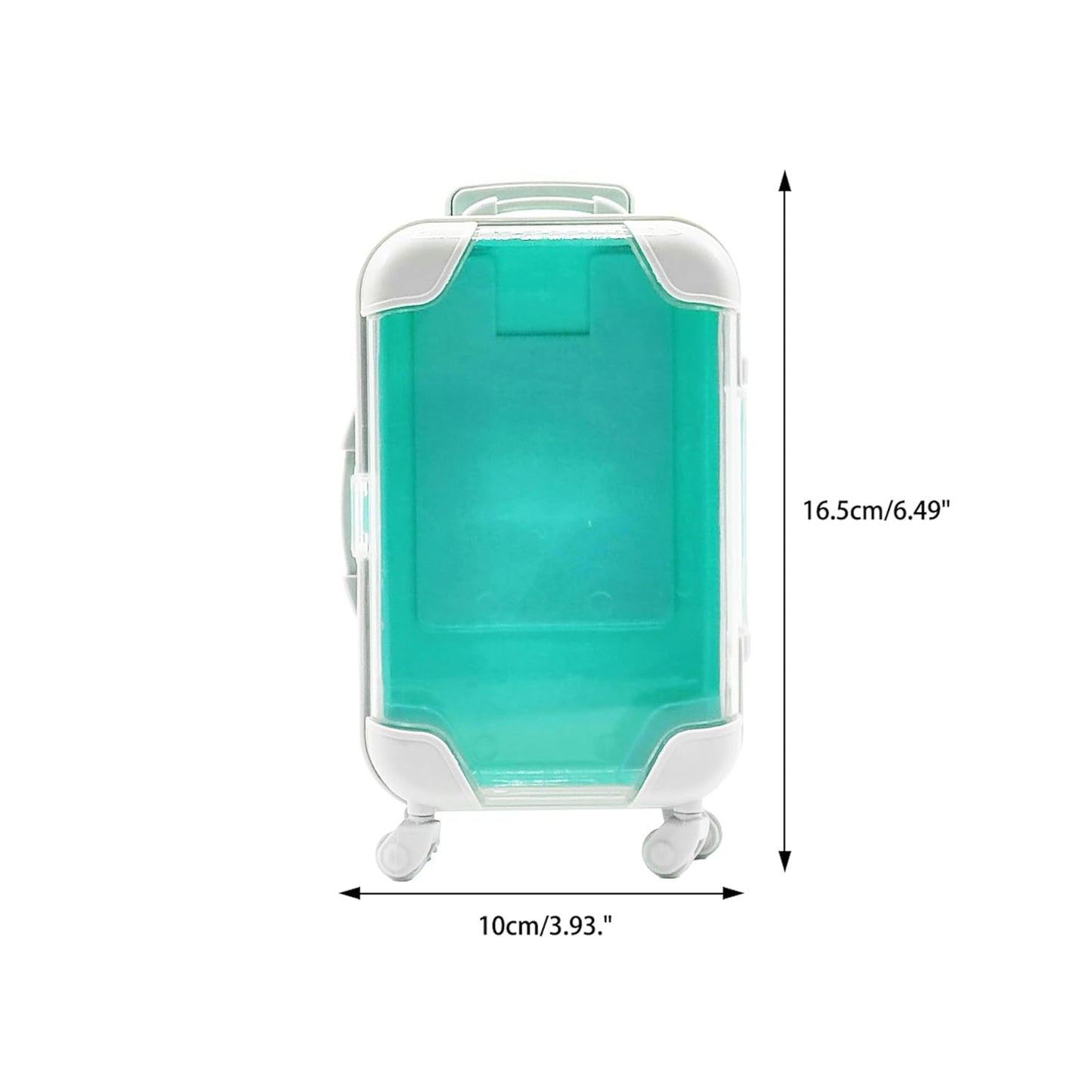 False Eyelash Storage Box, Portable Travel Organizer Mini Luggage False Eyelash Tray Makeup Tool (GREEN)