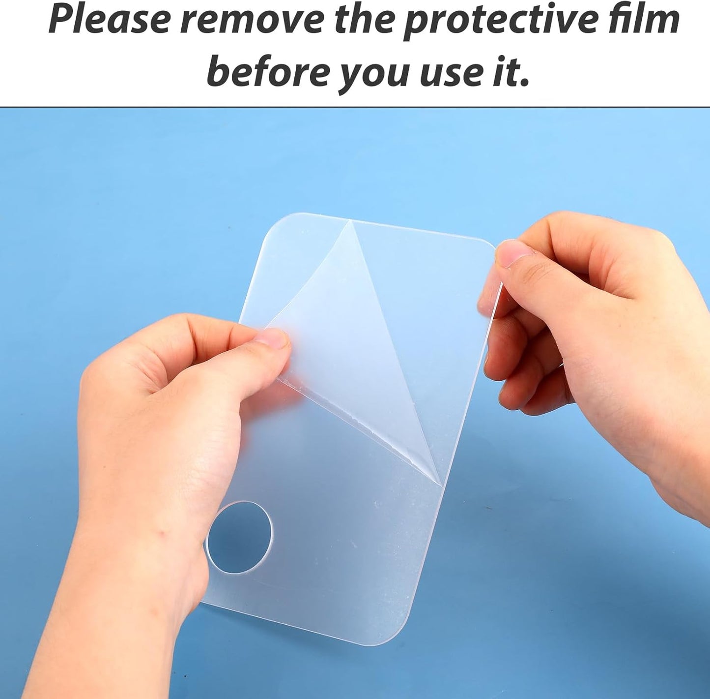 3 Pcs Acrylic Makeup Palette with 3Pcs Makeup Spatula, Makeup Palette Tray Apply for Foundation Eye Shadow Lipsticks Nail Art Professional Pigment Blending