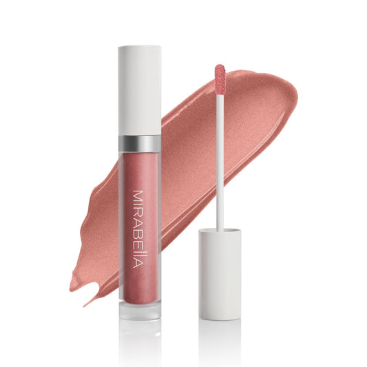 Mirabella Luxe Advanced Lip Gloss, Hydrating Non-Sticky High-Shine Lip Gloss for Women, Infused with Vitamin E & Jojoba Oil, Long-Lasting & Cruelty-Free - Lavish (Shimmering Light Nude)