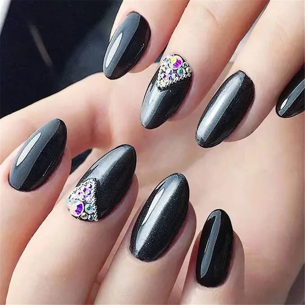 3000 Pieces SS6 2mm Flatback Rhinestones Clear Glass Round Gems Crystals for Nail Art DIY Crafts Clothes Shoes Bags （Black）