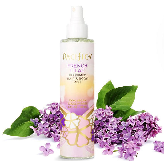 Pacifica French Lilac Perfumed Hair & Body Mist, Alcohol-Free Spray Designed For Head-To-Toe Wear, Vegan & Cruelty-Free, 6 Fl Oz