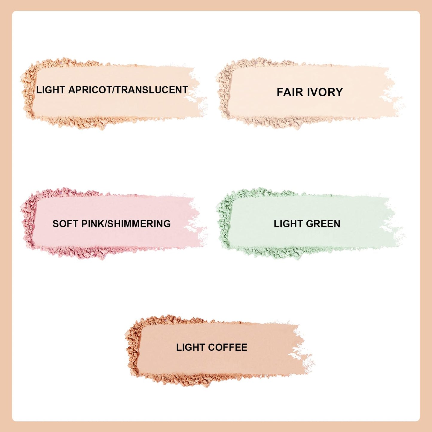 Setting Powder Lightweight Loose Powder Finishing Powder Long-Lasting Face Powder Waterproof with Soft Mushroom Powder Puff & Mirror, Natural Finish, (Light Coffee/Natural)- 2 Boxes