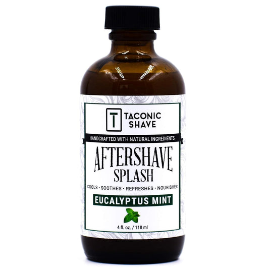 Taconic Shave Eucalyptus Mint Aftershave Splash – Refreshing, Alcohol-Free Men’s After Shave – Tones & Cools Skin Naturally – 4 oz USA Made