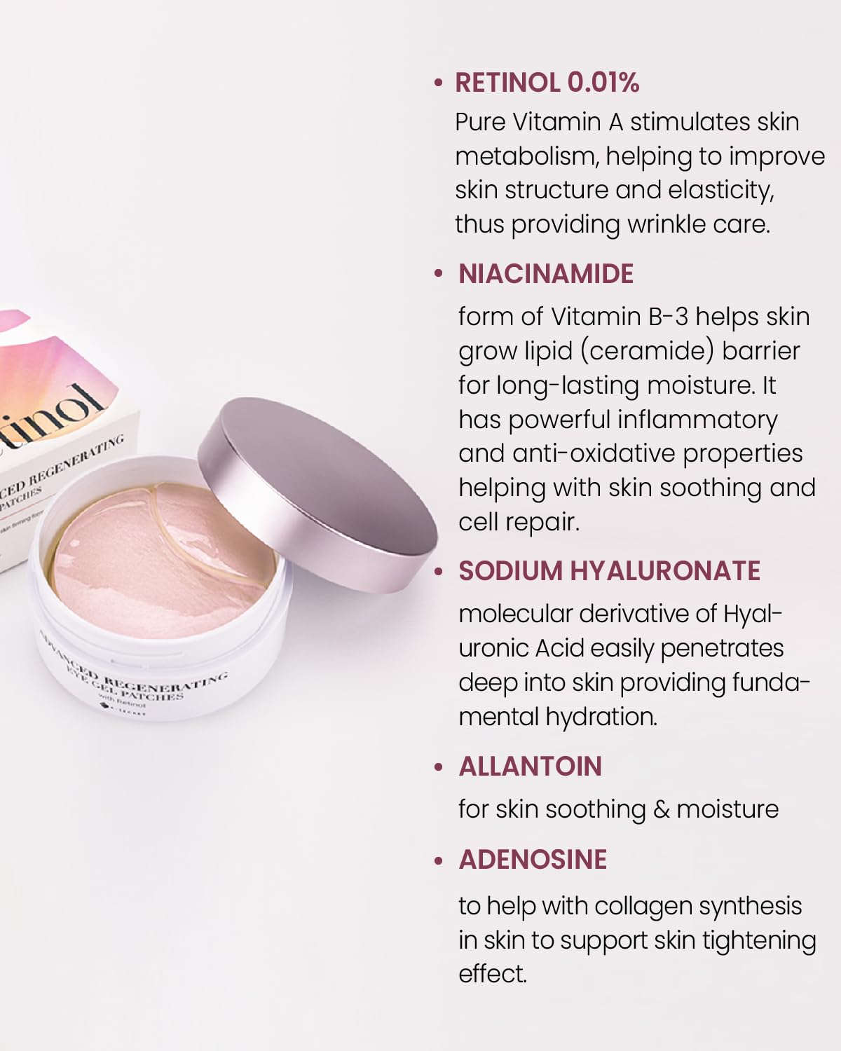 KSECRET Advanced Regenerating Eye Gel Patches, 102g/3.45oz. 60pcs (15 full pairs) with RETINOL | Korean Skincare | Under Eye Masks for Anti-Wrinkles, Anti-Aging, Dark Circles, Puffiness…