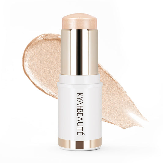 Dewy Highlighter Makeup, Highlighter Makeup Stick for Face and Body, Radiant & Shimmer Glow, Buildable Color for All Day | Vegan & Cruelty-Free | Champagne Beige Gold 15g/0.53fl.Oz