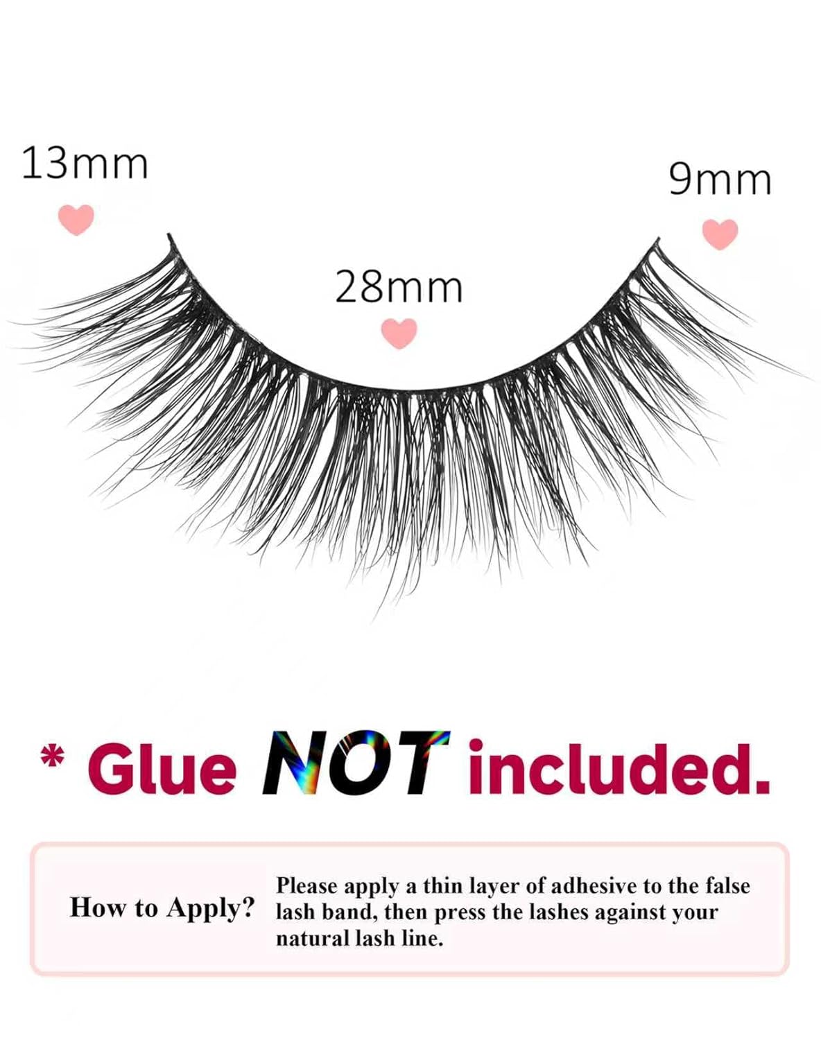 Natural Lashes Mink Natural Eyelashes False Eyelashes Natural Look False Lashes Wispy Eye Lashes Cat Eyelashes Fake Lashes KD01