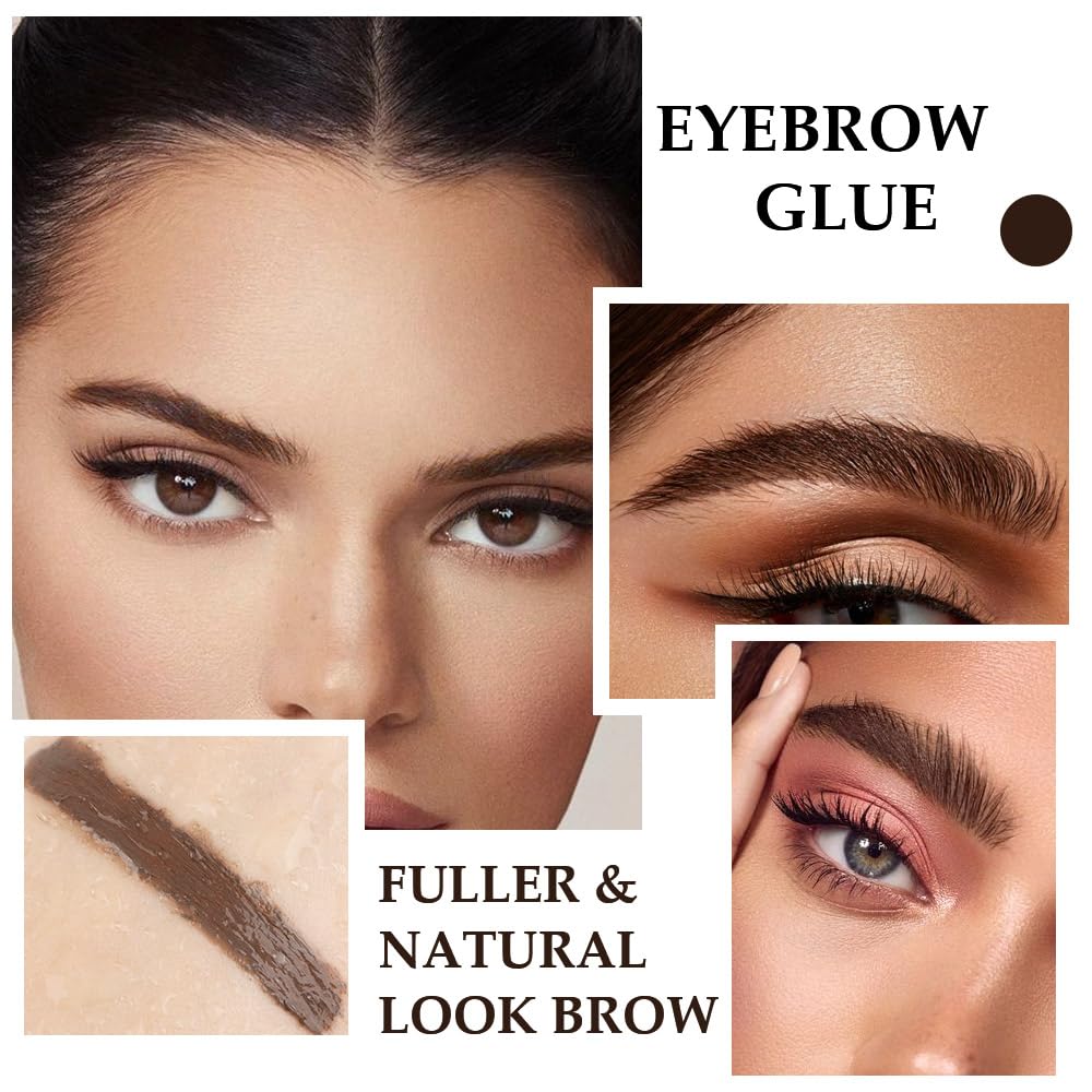 Kaely Thickening Brow Mascara,Tinted Eyebrow Gel Waterproof,Eyebrow Color Makeup,Brow Fast Sculpt,Vegan,Cruelty Free,maquillaje gel para cejas a prueba de agua,06 Brunette