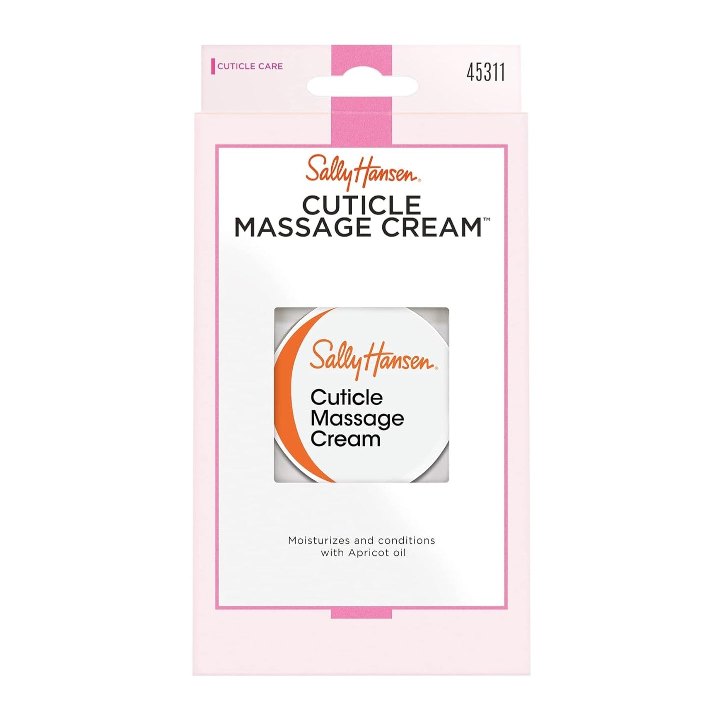 Sally Hansen Cuticle Massage Cream, Cuticle Care, Nourishing, Includes Apricot Oil (Pack of 2)