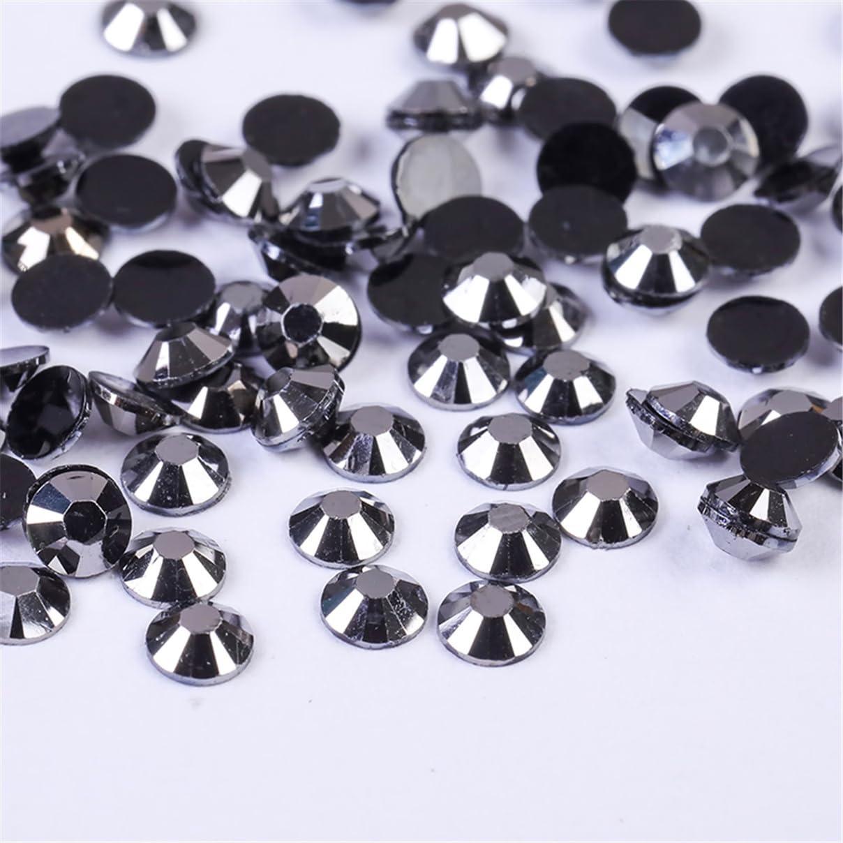 3000 Pieces SS12 3mm Flatback Rhinestones Clear Glass Round Gems Crystals for Nail Art DIY Crafts Clothes Shoes Bags （Mineral Gray）