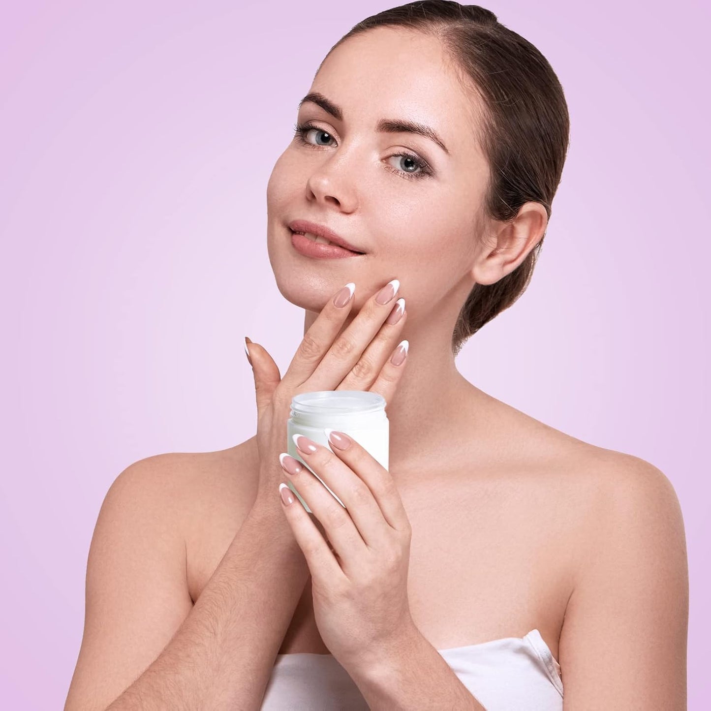 50 Pack 4 OZ Plastic Jars Round Clear Cosmetic Container with Black Lids, Eternal Moment Slime Jars for Lotion, Cream, Ointments, Makeup, Eye shadow, Rhinestone, Samples, Pot, Travel Storage