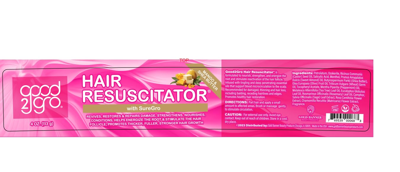 GOOD2GRO Hair Resuscitator with SureGro - 4oz | Repairs, Restores & Regrows Hair | Root-Activating with Tingling Sensation for Healthy Follicle Growth | Vegan & Cruelty-Free