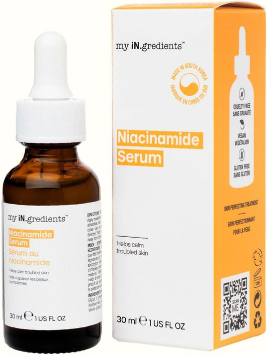 Masque Bar My Ingredients 10% Niacinamide Serum for Face +1% Zinc -Pore Reduction, Glowing Serum for Face, Evens Out Skin Tone, 5.7 pH -Hydrating Serum for All Skin Types -Paraben & Cruelty Free-30ml