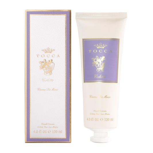 Tocca Crema de Mano Luxe, Colette Hand Cream, 4 oz - Bergamot, Sandalwood, Pink Peppercorn - Moisturizing, Quick Absorbing