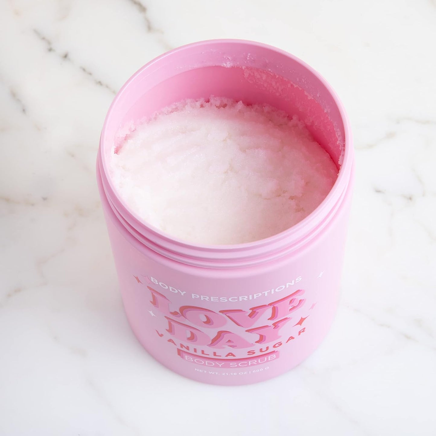 Body Prescriptions Exfoliating Body Scrub – Body Cleanser for Nourished, Ultra-Smooth Skin, Vanilla Sugar (Love Day)