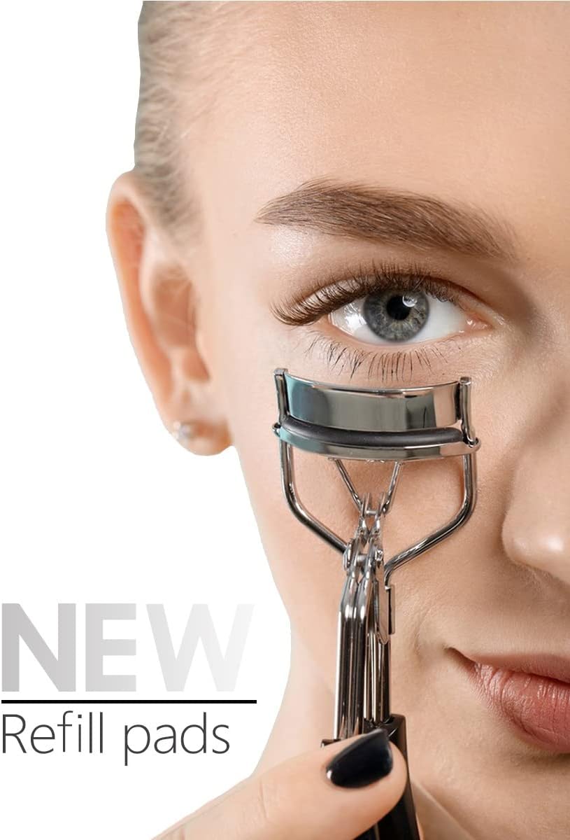 40 pcs Eyelash Curler Refills Curler Refill Pads Soft Rubber Curler Replacement Refills Pads for Universal Eyelash Curler with a Clear Storage Box (Black, Purple, Rose Red, Pink * 10)