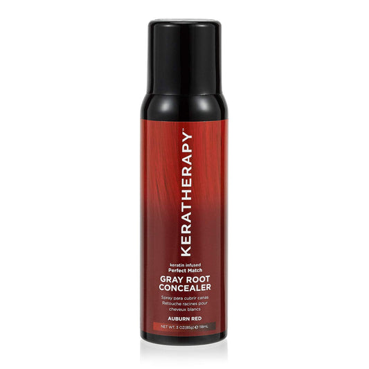 Keratherapy Keratin Infused Perfect Match Gray Root Concealer Spray, Auburn Red, 3 oz, 118 ml - Root Cover Up Spray to Hide Gray Roots - Keratin Therapy Hair Darkening & Temporary Scalp Concealer