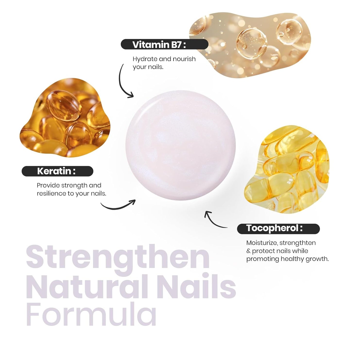 Beetles Nail Polish - Jelly White Nail Polish Natural Blue Glitter Nail Concealer Fast Dry Quick Milky White Nail Strengthener and Growth Treatment for Thin and Damaged Nails,0.51 FL OZ