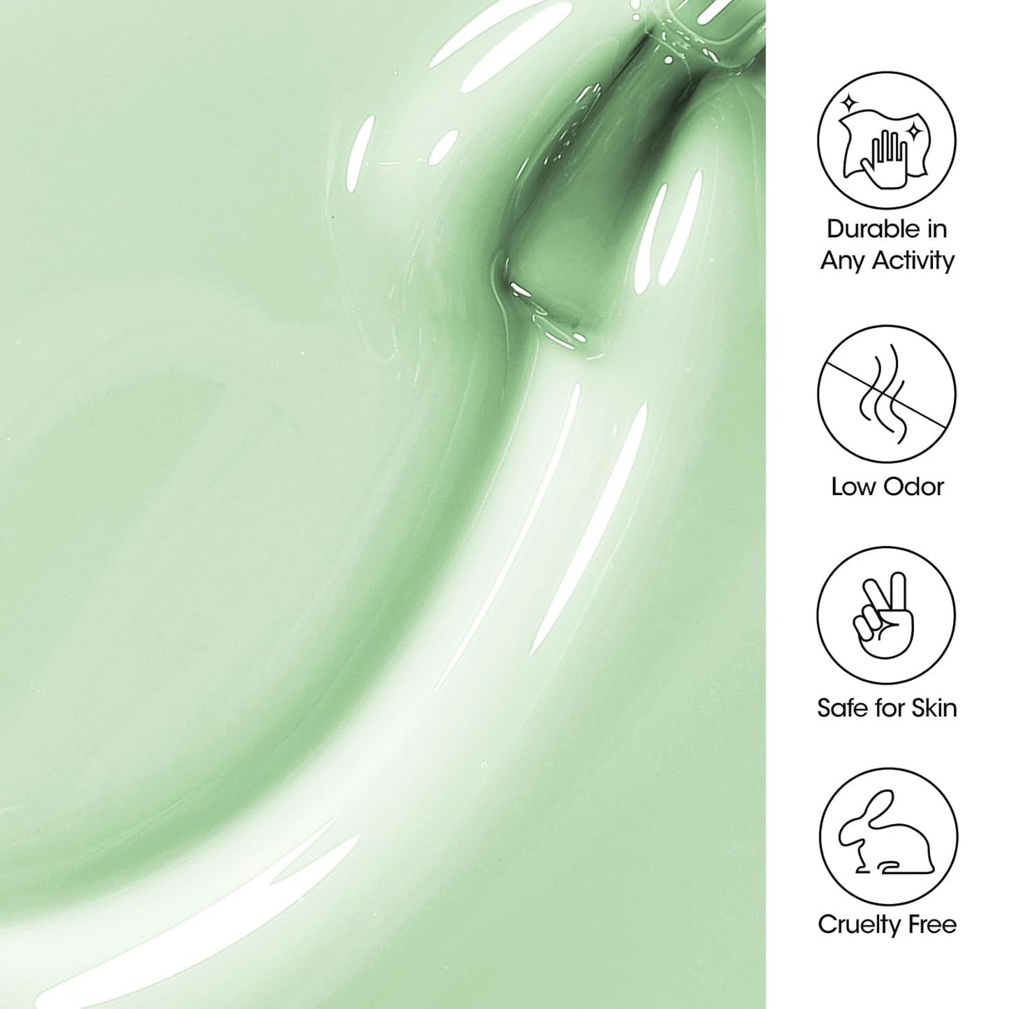 Gellen Gel Nail Polish 18Ml Jelly Mint Green Spring Translucent Pastel Sheer Soak Off UV for Nail Art at Home 0.61 Fl Oz