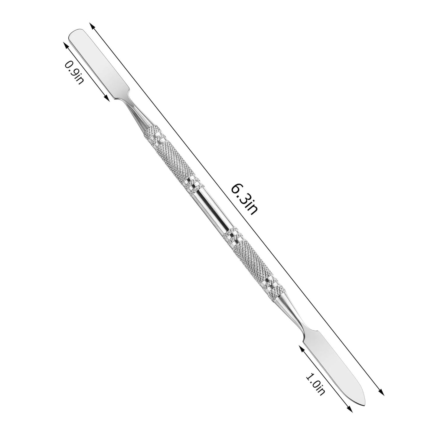 5Pcs Makeup Spatula tool metal Set Professional Beauty Stainless Steel Cosmetics Mixer Long Metal Spatula Depotting Mixing Tool (#1+#2)