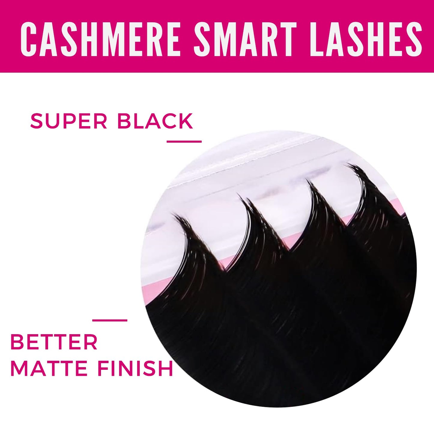 VEYES INC Cashmere Smart Fan Lash Extensions 0.03 0.05 0.07 C/CC/D Curl 8-20mm Mixed & Single Length, Super Matte Black Volume Lashes, Professional Supplies for Lash Techs (0.05 CC 10mm)