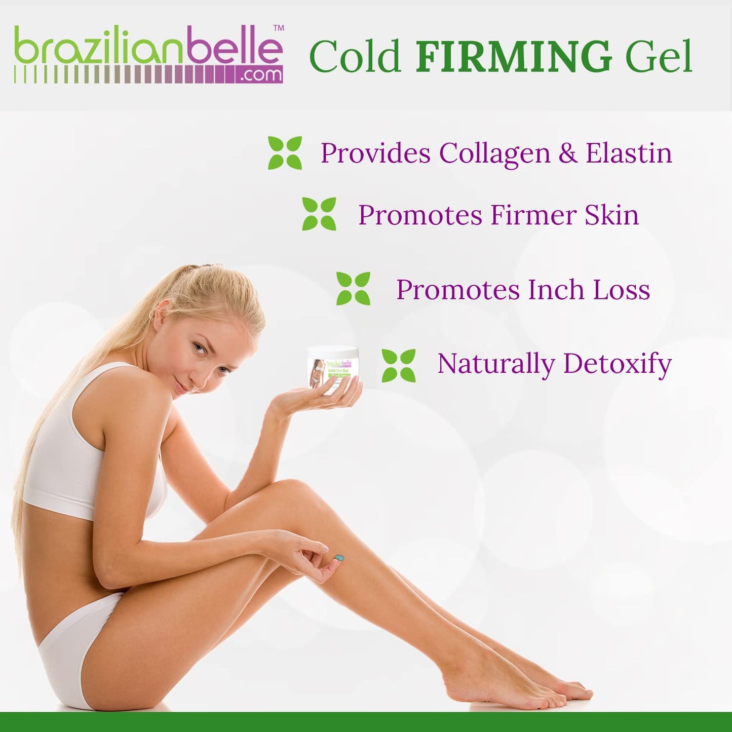 Brazilian Belle Cold Firmings Gel - Tightening & Anti Cellulite Cream with Caffeine - Advanced Firming & Body Firmings Gel for Loose & Sagging Skin - Suitable for All Skin Types