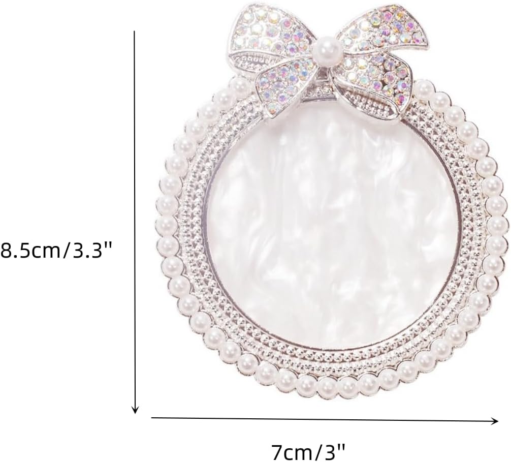 4Pcs Resin Nail Art Plalette Nail Polish Mixing Plate Gel Palette Manicure Tool for Nail Art Display (Pink Silver)