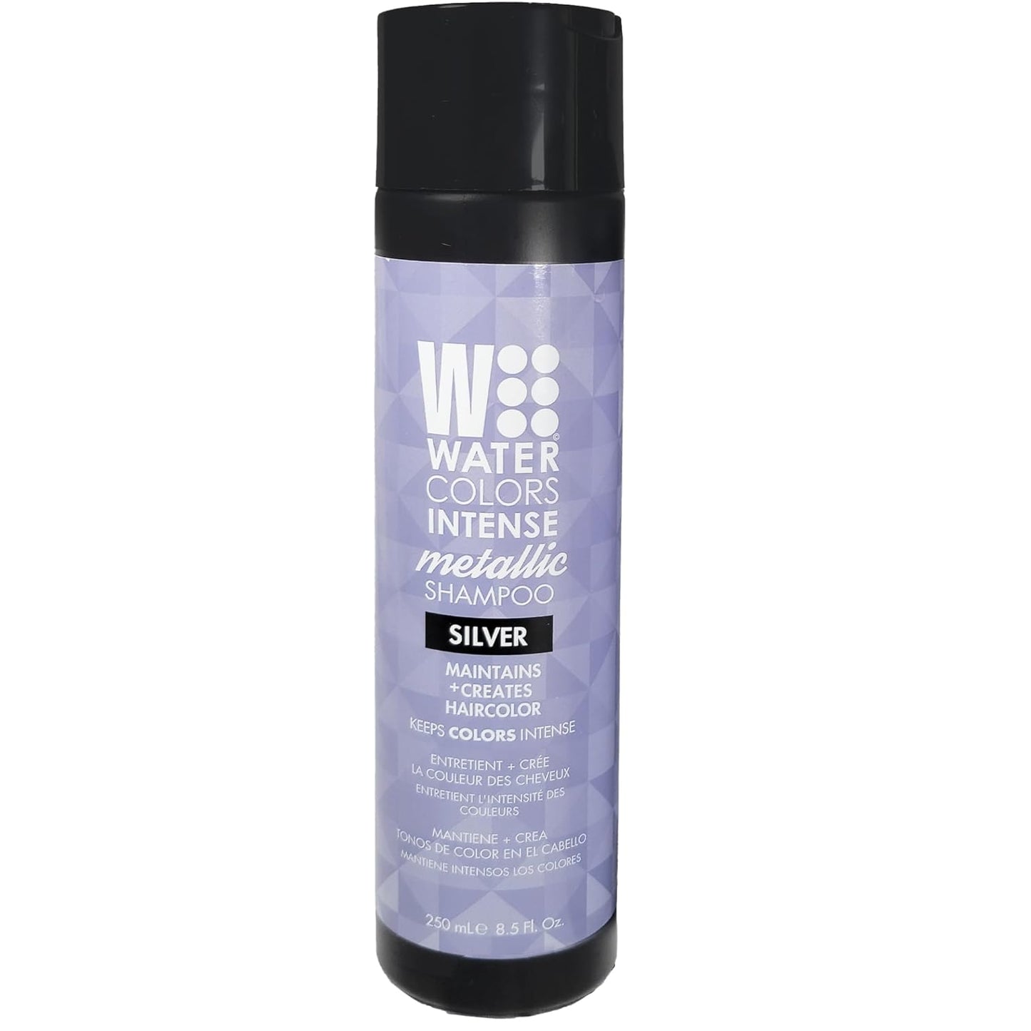 Watercolors INTENSE METALLIC Semi Permanet Color Depositing Shampoo-Sulfate & Paraben Free to Maintain & Enhance Hair Color 8 fl oz - SILVER
