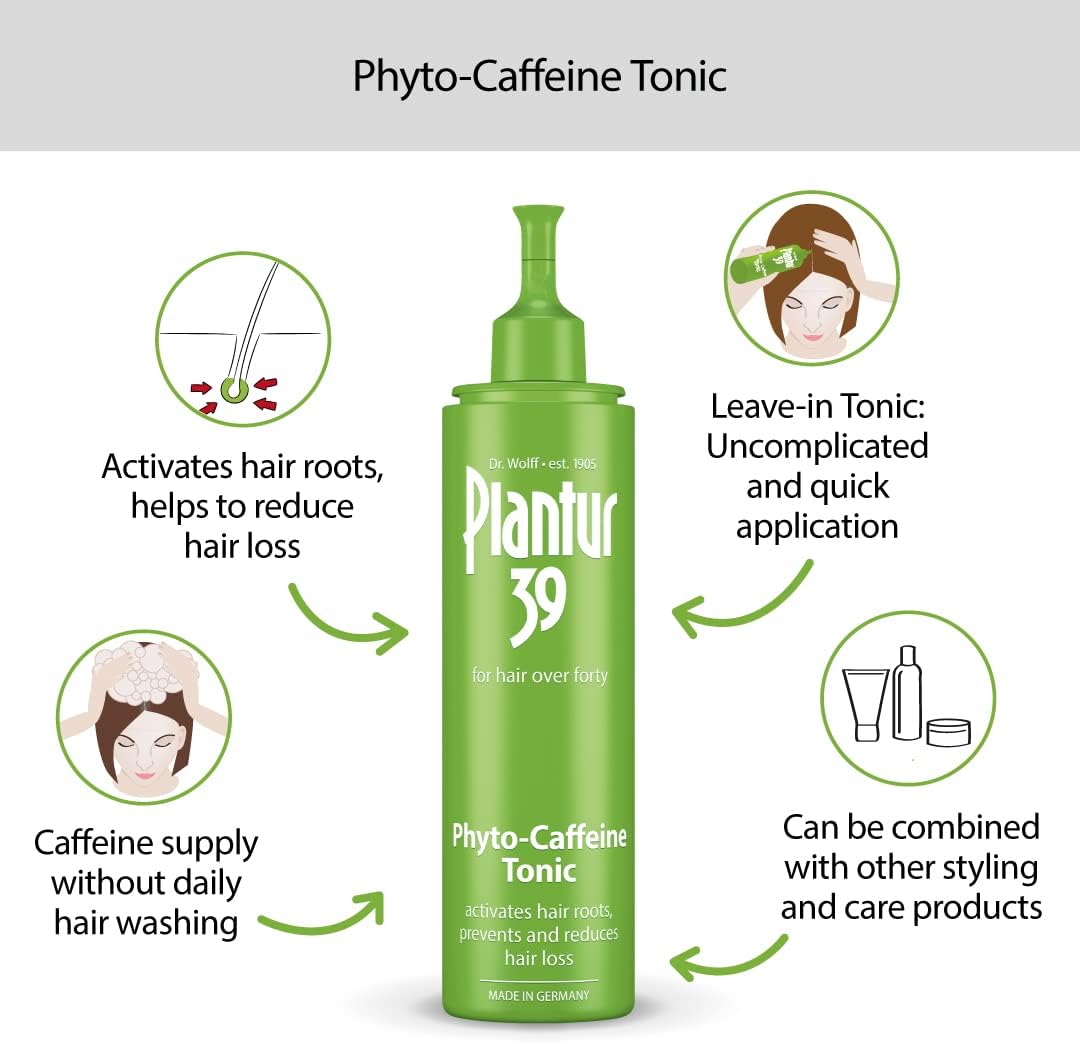 Plantur 39 Phyto Caffeine Tonic Concentrate I Topical Scalp Solution I For Women's Thinning Hair I Promotes Natural Hair Growth I (6.76 Oz)