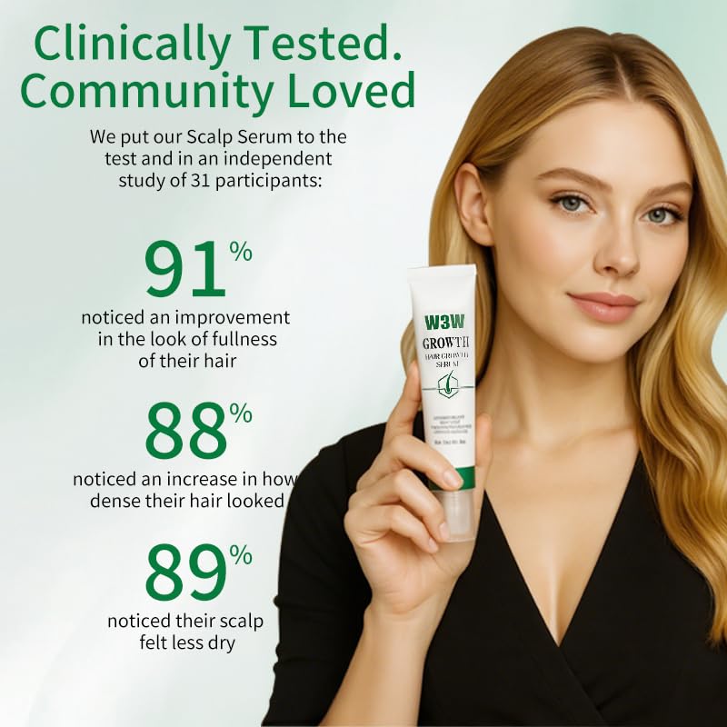 Hair Growth Serum for Scalp - Hair Serum for Hair Growth Accelerates, Strengthens & Thickens Hair Nourishing Formula with Caffeine Non-Greasy Hair Regrowth Treatment Prevents Hair Loss & Thinning