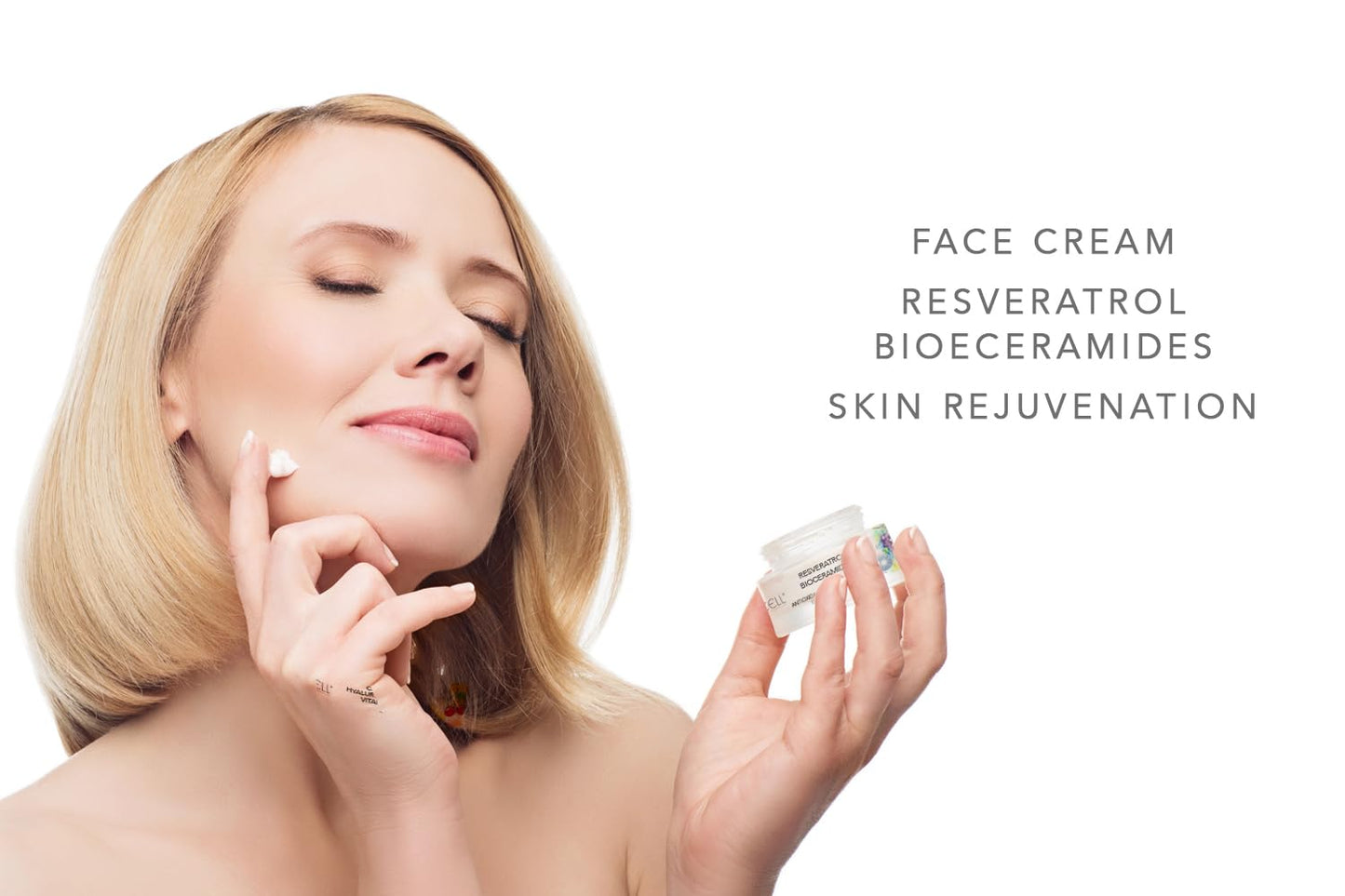 Resveratrol Face Moisturizer Cream with Ceramides - Nourishing, Keeps Moisture & Helps Elasticity, Firmness. Fills Expression Lines & Wrinkles - 50 ml