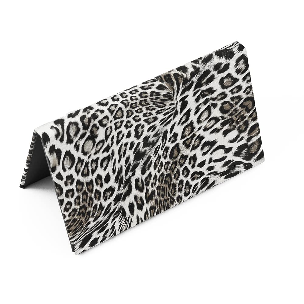 Mermaid Empty Magnetic Palette, Fish scale Empty Magnetic Palette for Highlighters Eyeshadows Lipstick Blush Powder Rectangle Large size (Leopard Grain)